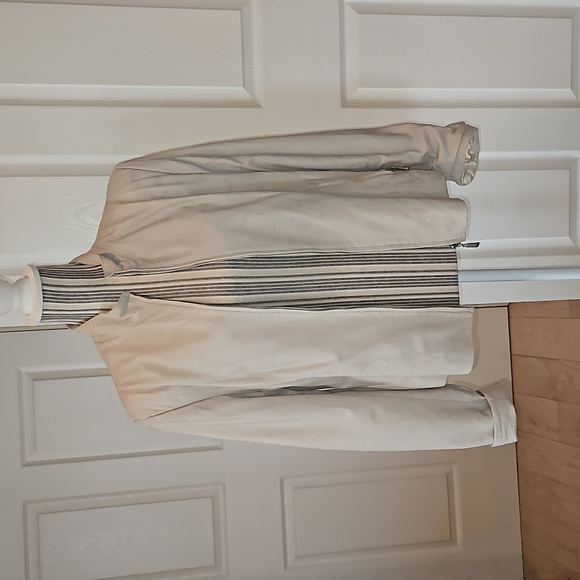 PREGO Designer Leather Women Jacket %100 Geniun lamp leather Beige Size XXL - Picture 7 of 12